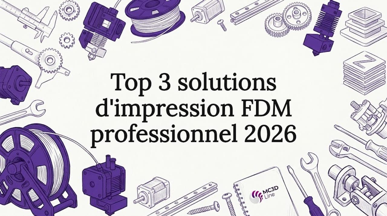 Top 3 solutions d'impression FDM professionnel 2026